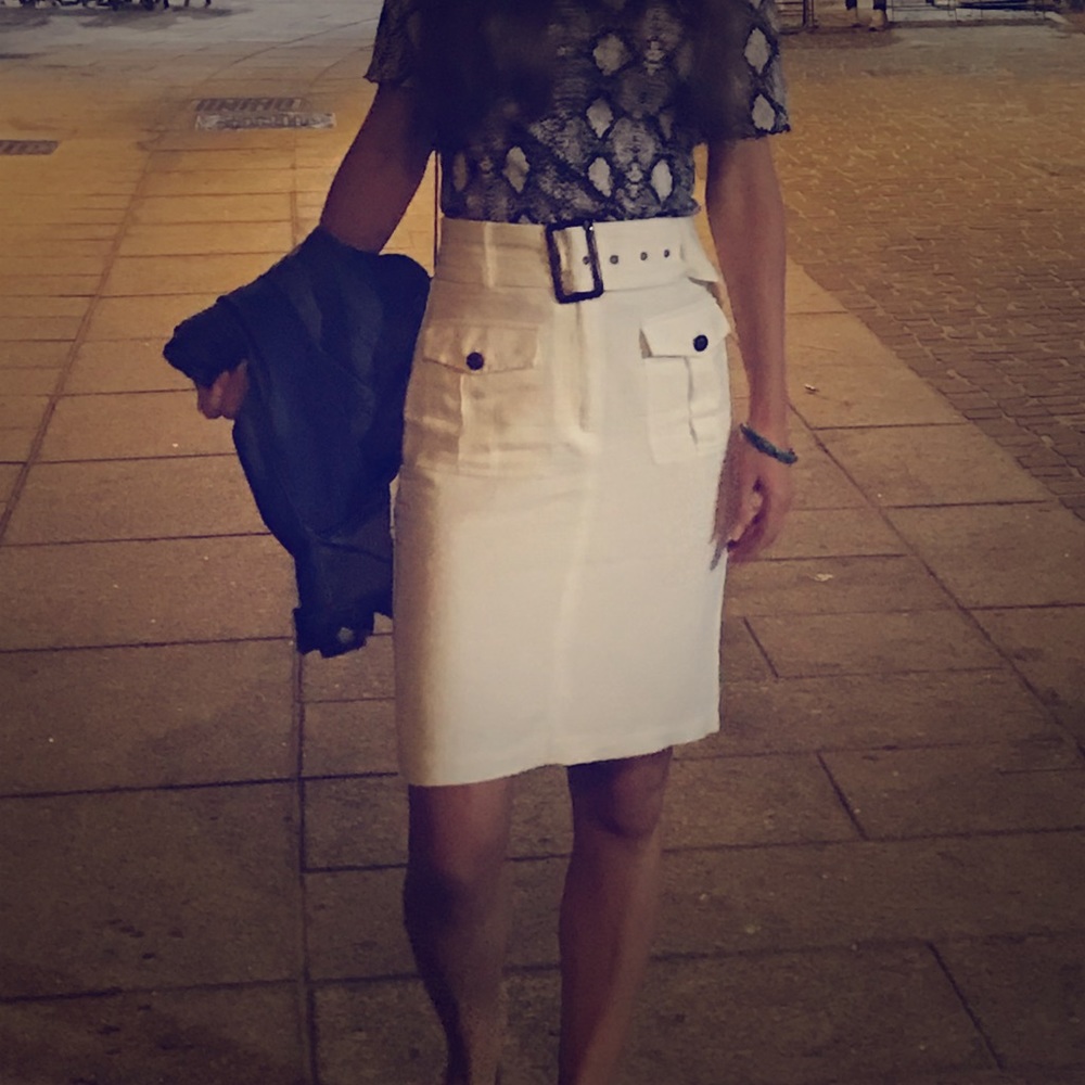 White skirt